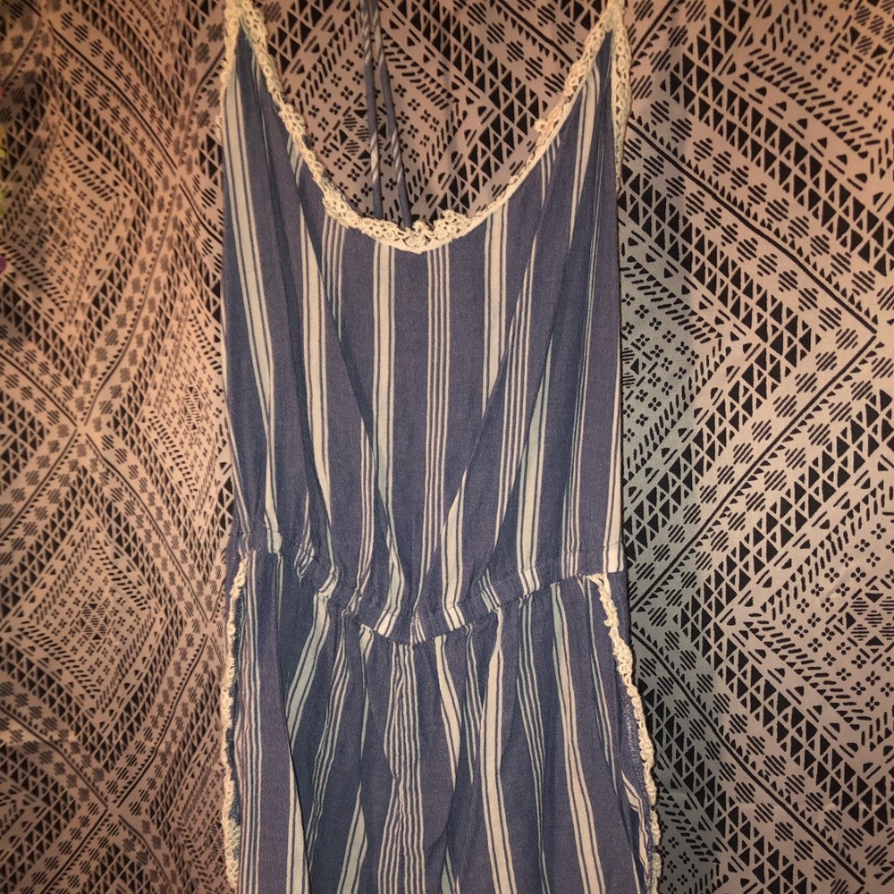 Blue and White Abercrombie Beach Cover Up